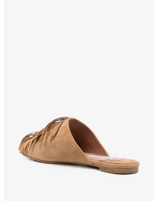 아쿠아주라 [해외직구] 26 FW Aquazzura 프린지 디테일 스웨이드 뮬 MCKFLAM0SUEMCA TP455431559 착용컷