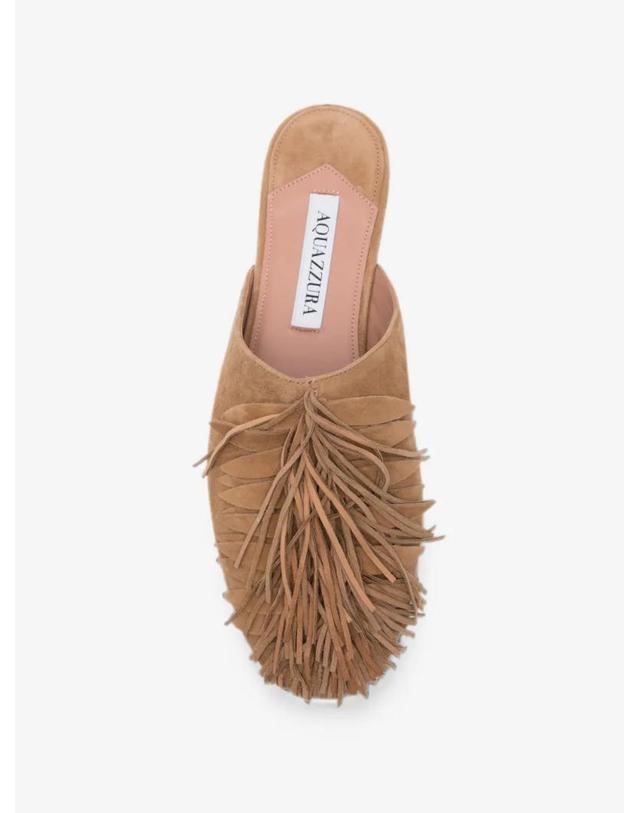 아쿠아주라 [해외직구] 26 FW Aquazzura 프린지 디테일 스웨이드 뮬 MCKFLAM0SUEMCA TP455431559 착용컷