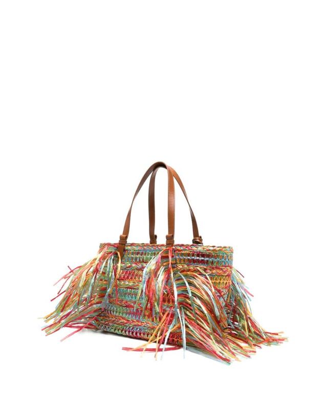 아쿠아주라 [해외직구] 26 FW Aquazzura 트란코소 프린지 트리밍 우븐 토트 백 TRNTOTT0RFVMRV TP454581467 착용컷