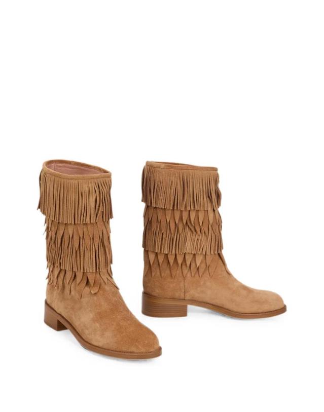 아쿠아주라 [해외직구] 26 FW Aquazzura 프린지 티어드 앵클 부츠 MCKFLAB0SCR TP456232225 착용컷