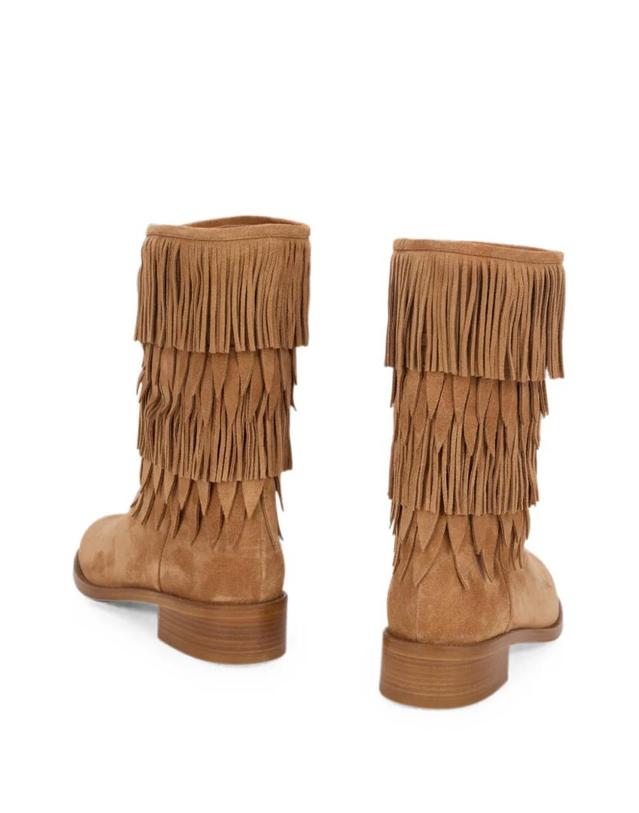 아쿠아주라 [해외직구] 26 FW Aquazzura 프린지 티어드 앵클 부츠 MCKFLAB0SCR TP456232225 착용컷