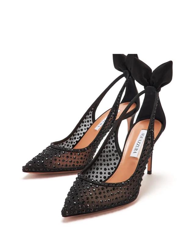 아쿠아주라 [해외직구] 26 FW Aquazzura 크리스털 장식 펌프스 85mm DCTMIDP0STT000 TP455231922 착용컷