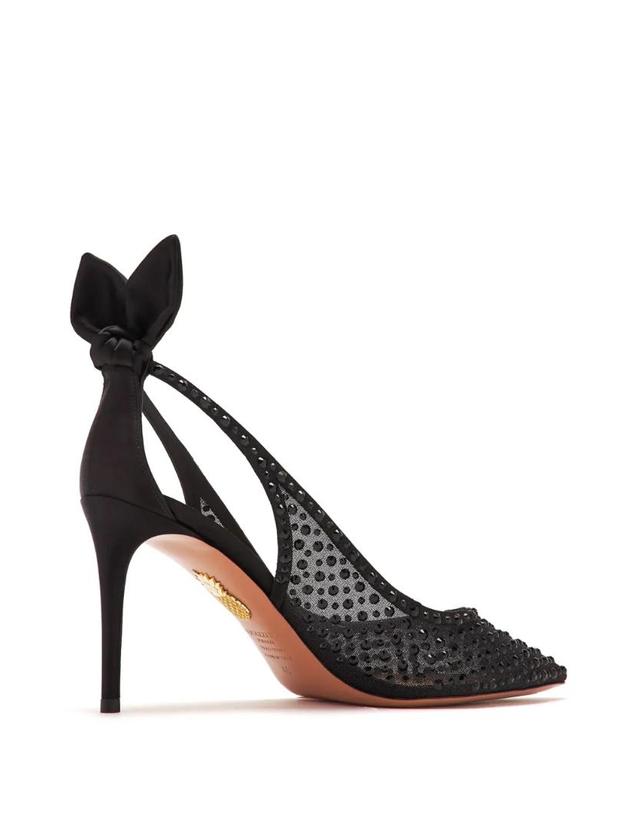 아쿠아주라 [해외직구] 26 FW Aquazzura 크리스털 장식 펌프스 85mm DCTMIDP0STT000 TP455231922 착용컷