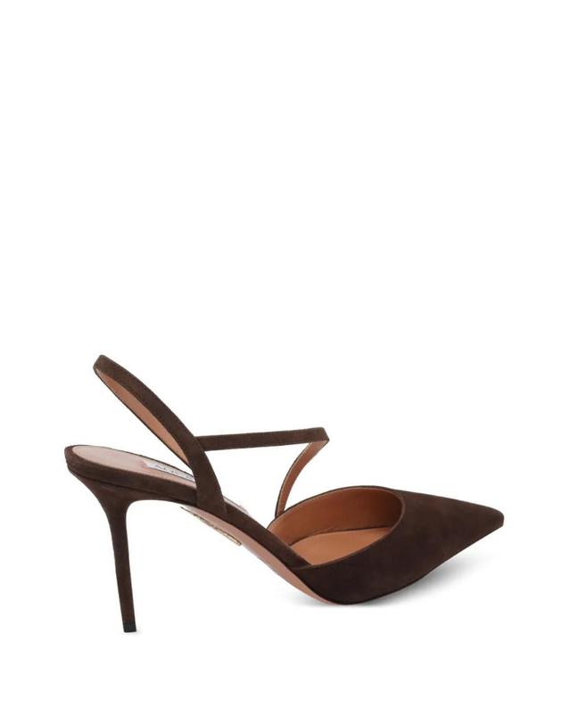 아쿠아주라 [해외직구] 26 FW Aquazzura 다이너스티 스웨이드 슬링백 DYNMIDP0SUEESP TP455231132 착용컷