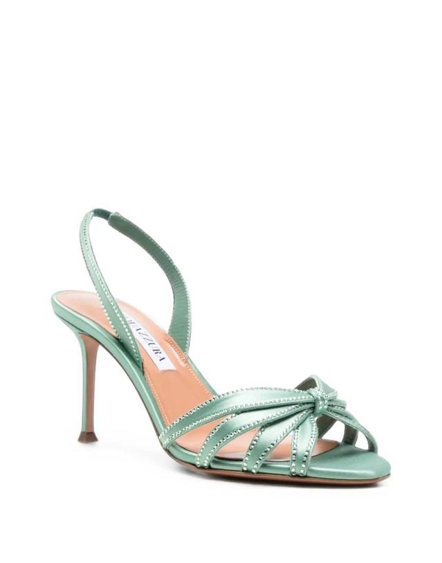 아쿠아주라 [해외직구] 26 FW Aquazzura 크리스털 장식 슬링백 샌들 SMCMIDS0SATSLV TP458576635 착용컷