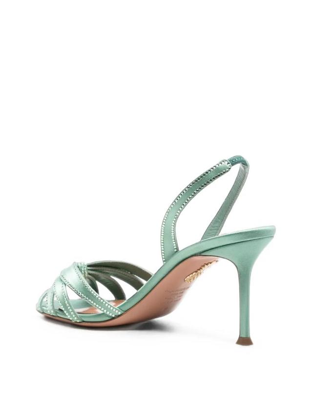 아쿠아주라 [해외직구] 26 FW Aquazzura 크리스털 장식 슬링백 샌들 SMCMIDS0SATSLV TP458576635 착용컷