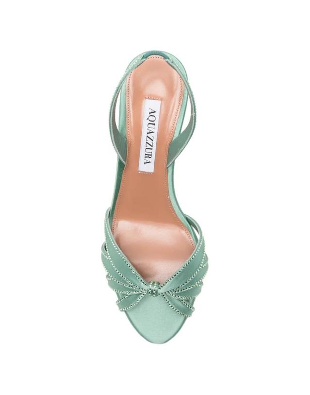 아쿠아주라 [해외직구] 26 FW Aquazzura 크리스털 장식 슬링백 샌들 SMCMIDS0SATSLV TP458576635 착용컷