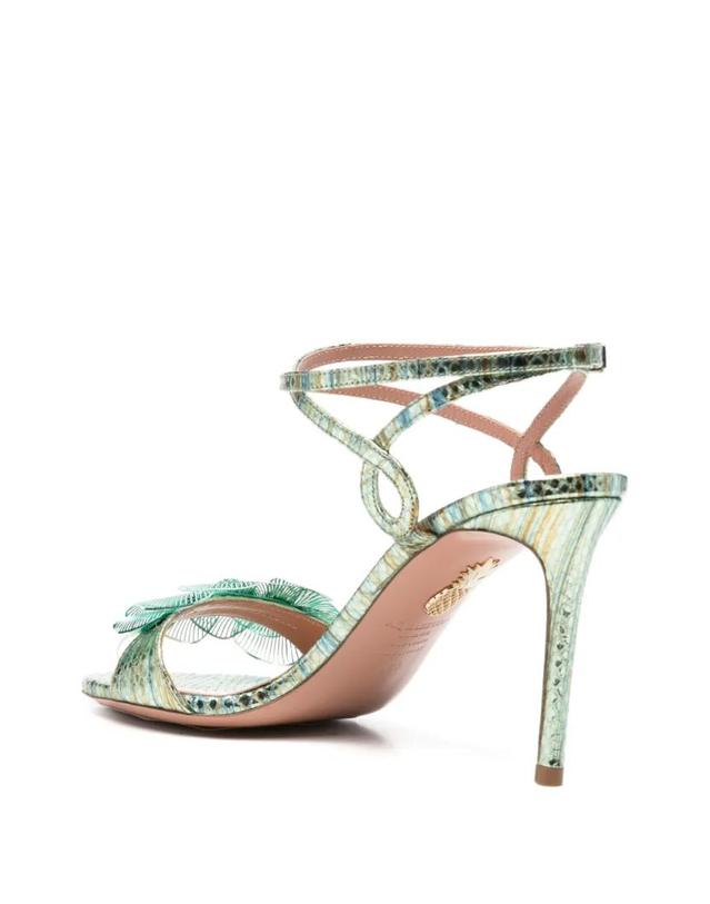 아쿠아주라 [해외직구] 26 FW Aquazzura 플로럴 아플리케 스네이크 스킨 이펙트 샌들 FMYMIDS0MTK TP457124995 착용컷