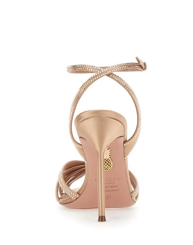 아쿠아주라 [해외직구] 26 FW Aquazzura 크리스털 장식 랩어라운드 샌들 SMCHIGS0SATWND TP456626280 착용컷