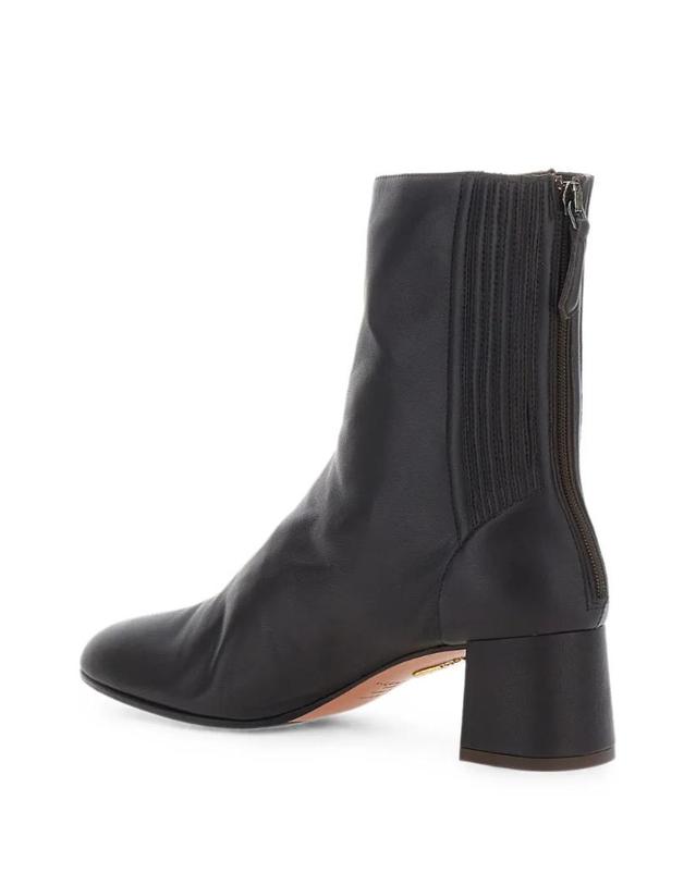 아쿠아주라 [해외직구] 26 FW Aquazzura 지퍼 골지 패널 앵클 부츠 SHOMIDB0NAPESPRESSO TP455669781 착용컷