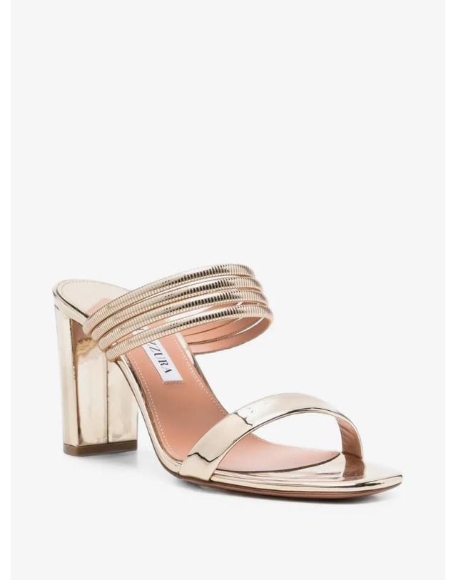 아쿠아주라 [해외직구] 26 FW Aquazzura 튜블러 스트랩 메탈릭 뮬 CIRMIDS0SSYSOG TP460041215 착용컷