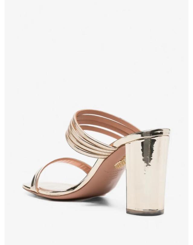 아쿠아주라 [해외직구] 26 FW Aquazzura 튜블러 스트랩 메탈릭 뮬 CIRMIDS0SSYSOG TP460041215 착용컷
