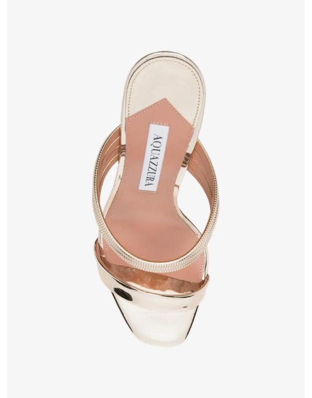 아쿠아주라 [해외직구] 26 FW Aquazzura 튜블러 스트랩 메탈릭 뮬 CIRMIDS0SSYSOG TP460041215 착용컷