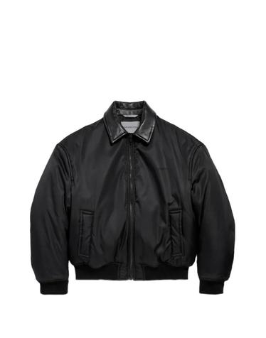 [해외직구] 26 FW 발렌시아가 코쿤 레더 칼라 보머 재킷 A009J9TUO21 TP458821471