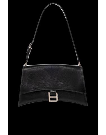 [해외직구] 24SS 발렌시아가 블랙 레더 Crush Sling S 숄더 백 7657342AAR21000 TP580063233