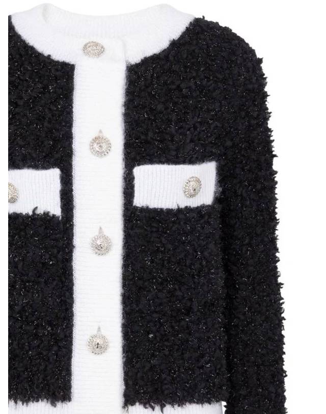 발망 [해외직구] 24SS 발망 Buttoned furry 트위드 가디건 BF0KL125KF19EER TP572975618 착용컷