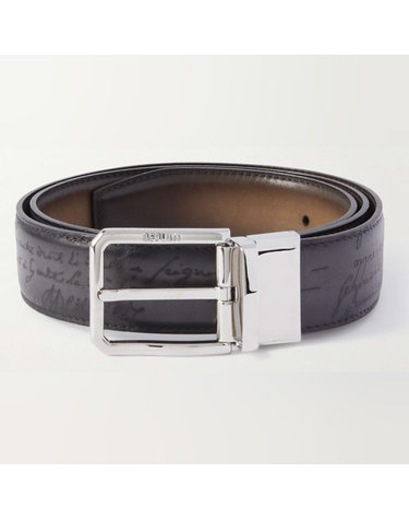 [해외직구] 26 FW 벨루티 Versatile 버서타일 35mm 리버서블 스크리토 베네치아 레더 벨트