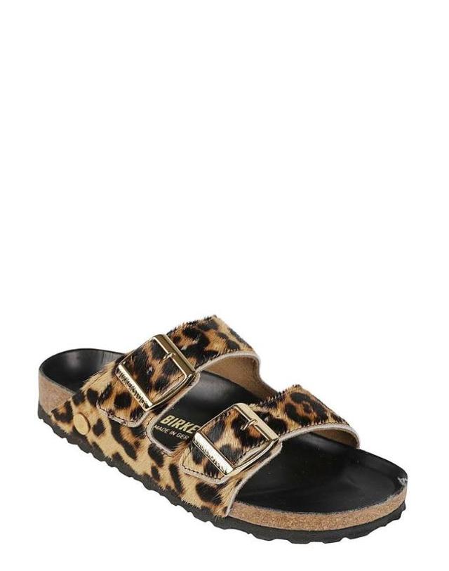 버켄스탁 [해외직구] 버켄스탁 애리조나 퍼 플랫 샌들 1032839 LEOPARDNATURAL TP979692455 착용컷