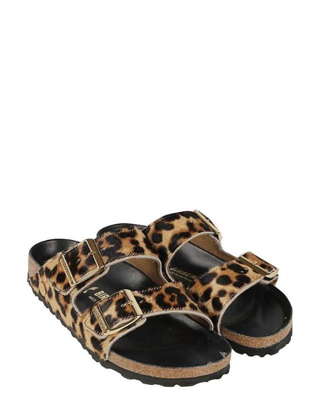 버켄스탁 [해외직구] 버켄스탁 애리조나 퍼 플랫 샌들 1032839 LEOPARDNATURAL TP979692455 착용컷