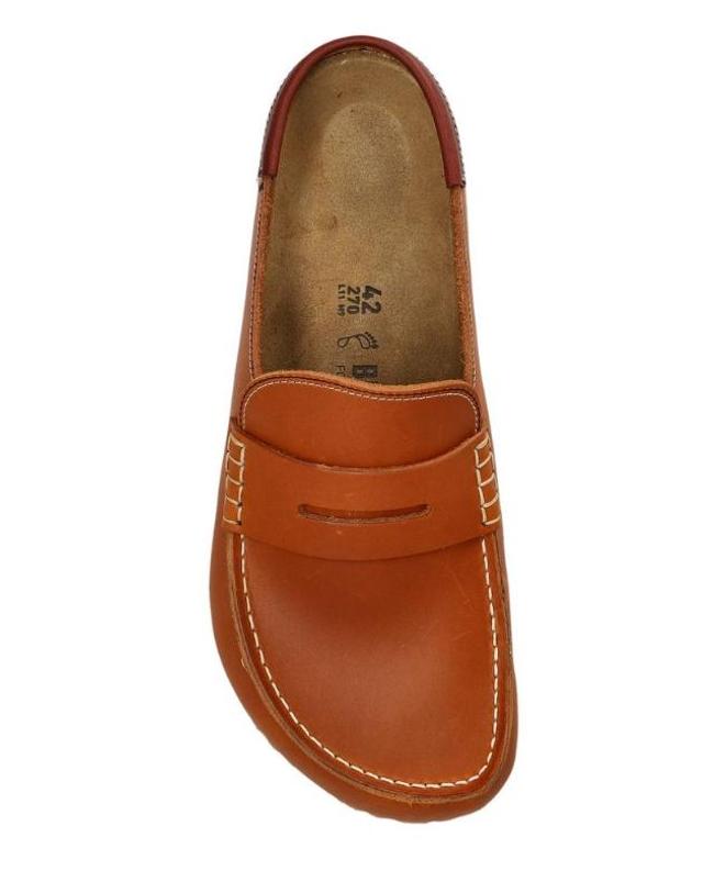 버켄스탁 [해외직구] 버켄스탁 네이플스 랩드 더블 스티치 슈즈 10331410 COGNAC TP979808674 착용컷