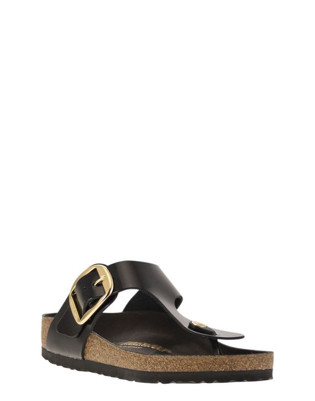 버켄스탁 [해외직구] 25SS 버켄스탁 GIZEH 빅 버클 Flip flops with 버클 1021467BLK TP577409502 착용컷
