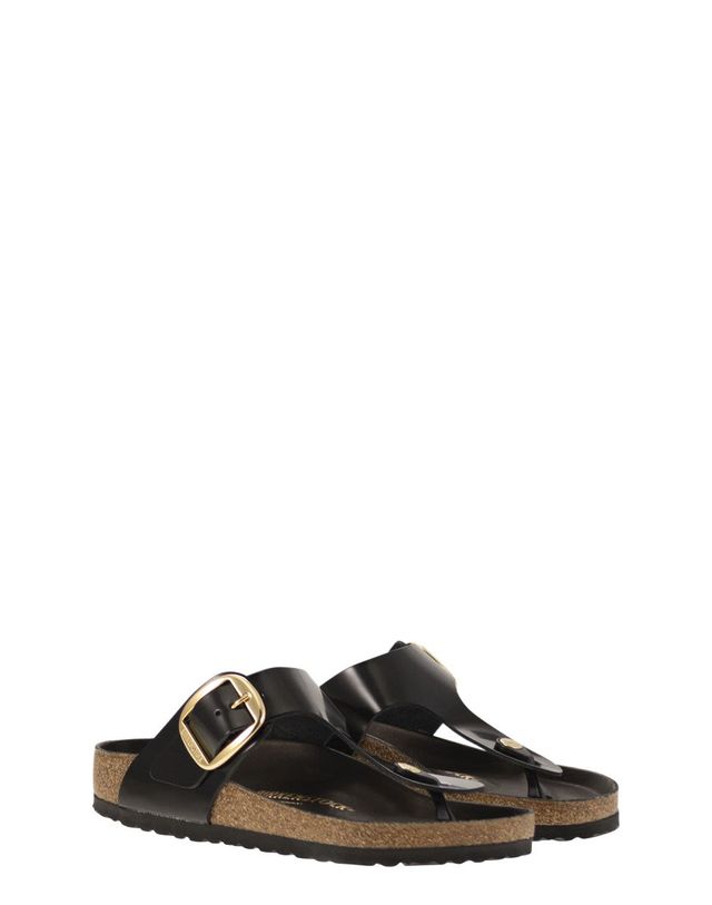 버켄스탁 [해외직구] 25SS 버켄스탁 GIZEH 빅 버클 Flip flops with 버클 1021467BLK TP577409502 착용컷