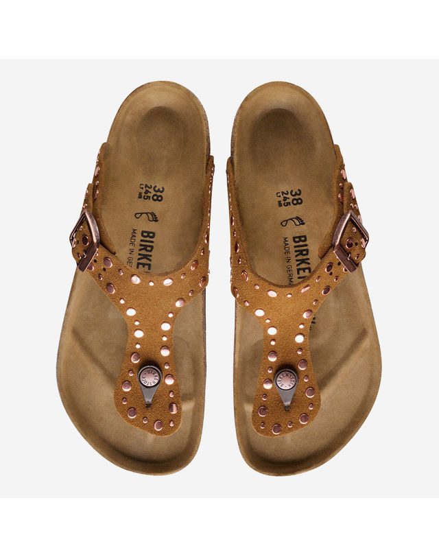 버켄스탁 [해외직구] 26SS 버켄스탁 버켄스탁 Gizeh Rivet mink suede 샌들 1031649MINK TP573064120 착용컷