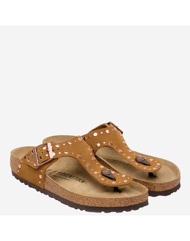 버켄스탁 [해외직구] 26SS 버켄스탁 버켄스탁 Gizeh Rivet mink suede 샌들 1031649MINK TP573064120 착용컷