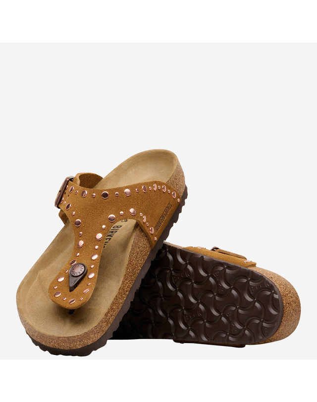 버켄스탁 [해외직구] 26SS 버켄스탁 버켄스탁 Gizeh Rivet mink suede 샌들 1031649MINK TP573064120 착용컷
