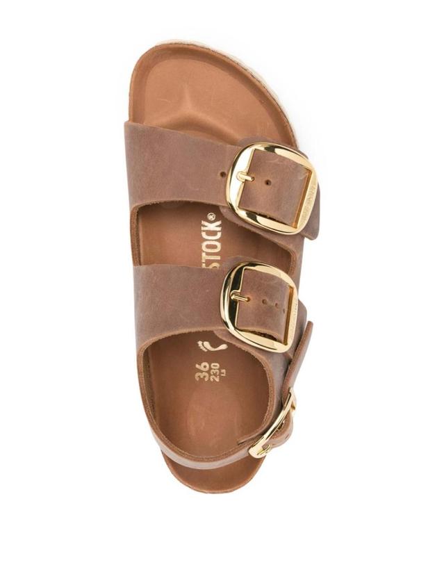 버켄스탁 [해외직구] 25FW 버켄스탁 MILANO 빅 버클 Oiled 레더 샌들 1024067COGNAC TP572878471 착용컷