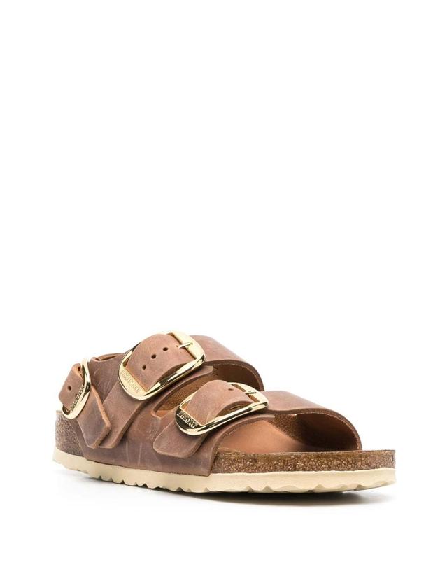 버켄스탁 [해외직구] 25FW 버켄스탁 MILANO 빅 버클 Oiled 레더 샌들 1024067COGNAC TP572878471 착용컷