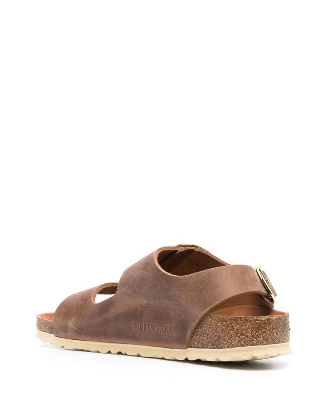 버켄스탁 [해외직구] 25FW 버켄스탁 MILANO 빅 버클 Oiled 레더 샌들 1024067COGNAC TP572878471 착용컷