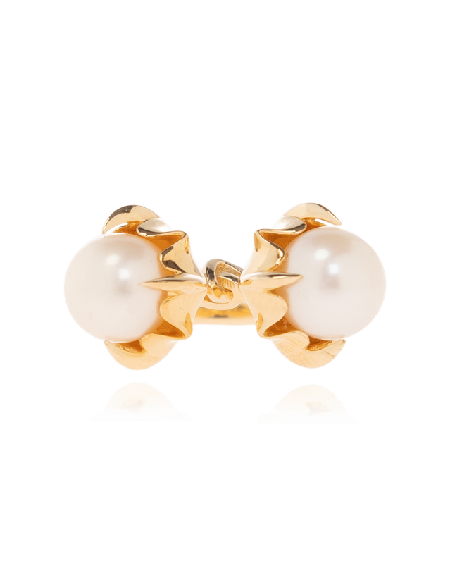 보테가 베네타 [해외직구] 26SS 보테가 베네타 반지 with pearls 775103V721A9800 TP573612933 착용컷