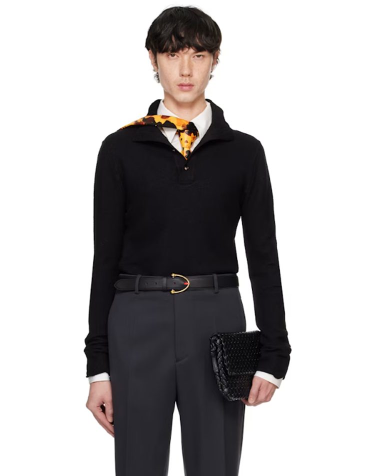 [해외] [보테가 베네타] 26 FW Bottega Veneta 블랙 울 펠트 터틀넥 스웨터 242798M211000 DB8MXX10897