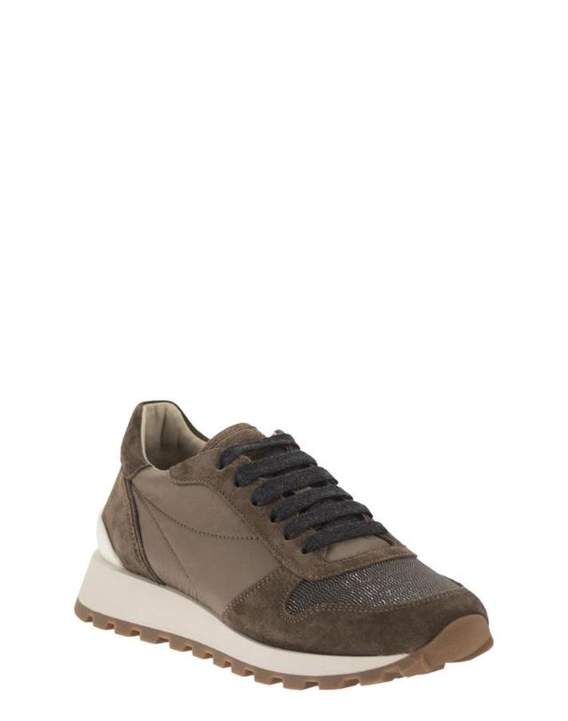 브루넬로쿠치넬리 [해외직구] 26FW 브루넬로 쿠치넬리 Suede 앤 techno 패브릭 러너 with Precious Toe MZSFG1960C8769 TP578278860 착용컷