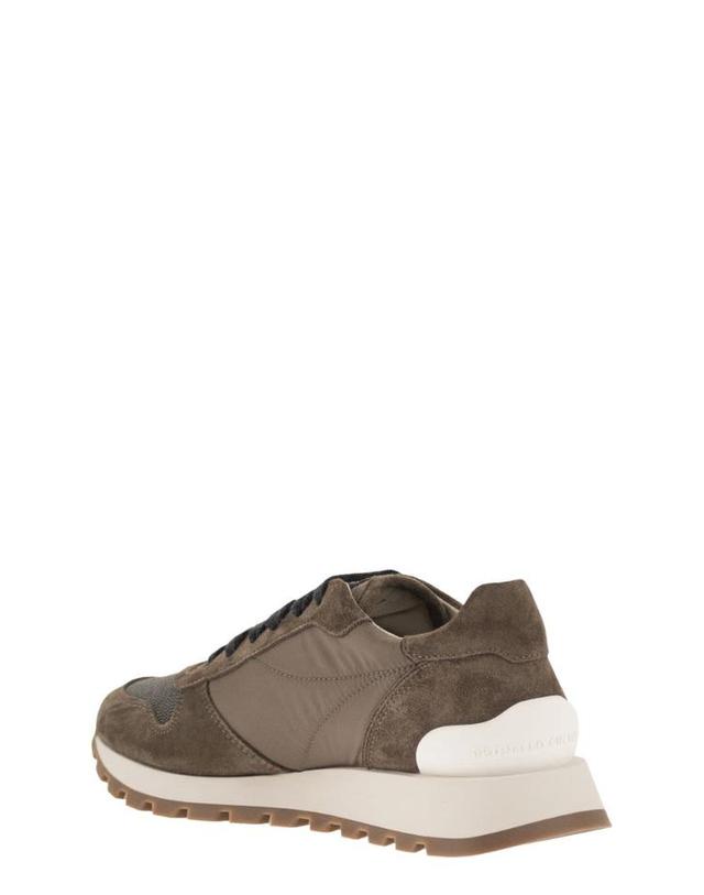 브루넬로쿠치넬리 [해외직구] 26FW 브루넬로 쿠치넬리 Suede 앤 techno 패브릭 러너 with Precious Toe MZSFG1960C8769 TP578278860 착용컷