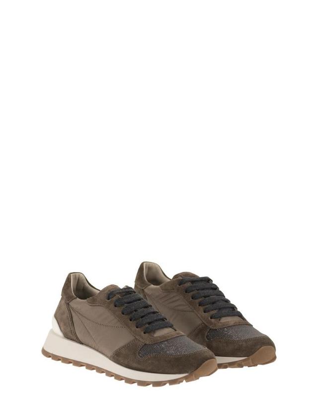 브루넬로쿠치넬리 [해외직구] 26FW 브루넬로 쿠치넬리 Suede 앤 techno 패브릭 러너 with Precious Toe MZSFG1960C8769 TP578278860 착용컷