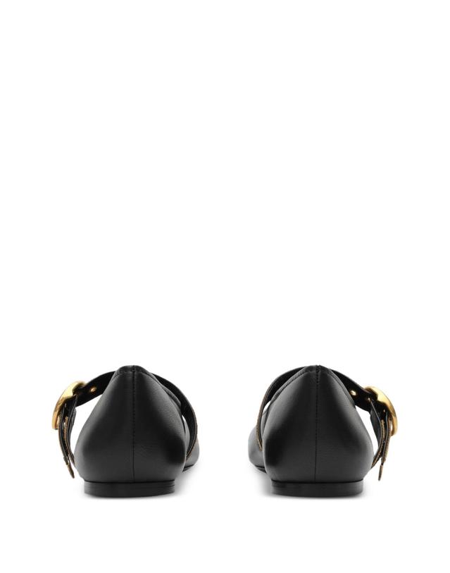버버리 [해외직구] 버버리 Check strap leather Robin ballerinas 11990035431688 TP725305765 착용컷