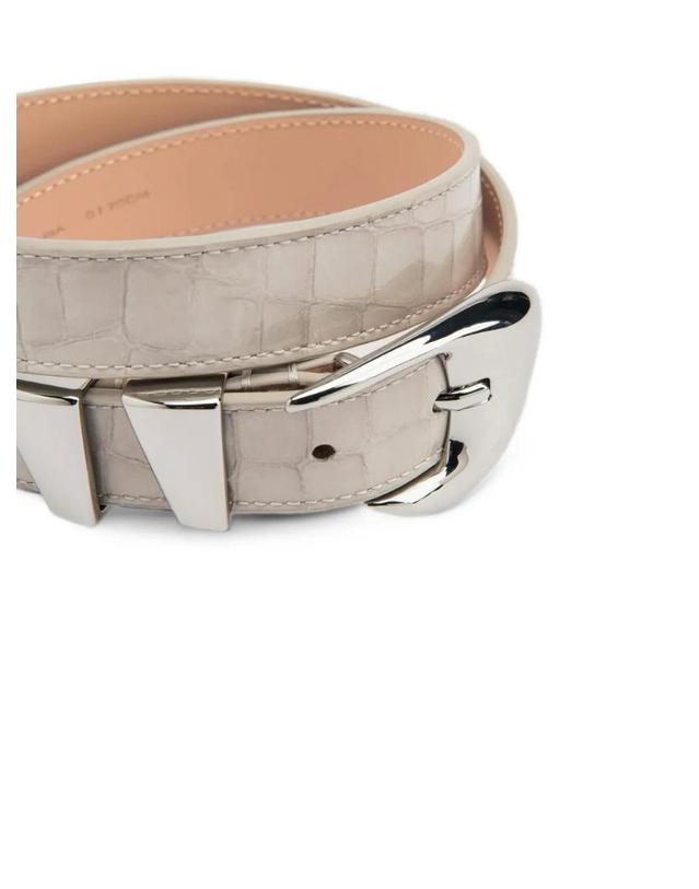 바이파 [해외직구] 26 FW BY FAR Moore crocodile embossed belt MWTST004CL005WH027 TP459926516 착용컷