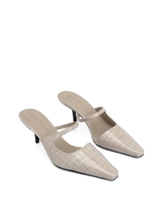 바이파 [해외직구] 26 FW BY FAR Serena crocodile effect mules MWFHC066CL005W TP460041397 착용컷