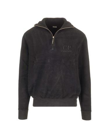 [해외직구] 26 FW CP컴퍼니 브러시드 다이아고날 플리스 하프 지퍼 스웨트셔츠 블랙 17CMSS275A006614G