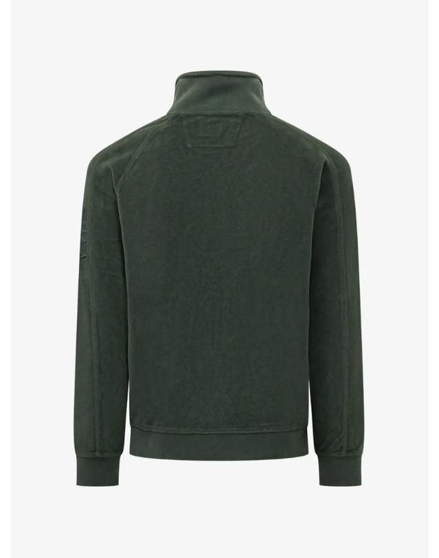 씨피 컴퍼니 씨피컴퍼니 [해외직구] 26 FW CP컴퍼니 brushed emerized diagonal fleece half zip lens sweatshirt 21CMSS189A006614G697 TP460333199 착용컷