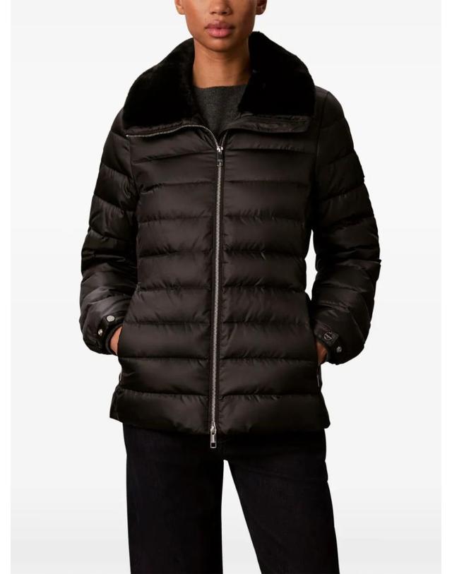 켈빈클라인 [해외직구] 26 FW 캘빈클라인 faux fur trim quilted jacket LV044H506GUB1 TP459281158 착용컷