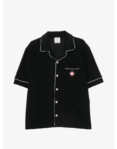 [해외직구] 26 FW 카사블랑카 블랙 타월 모노그램 반소매 셔츠 MPF26SH08502 TP455151223