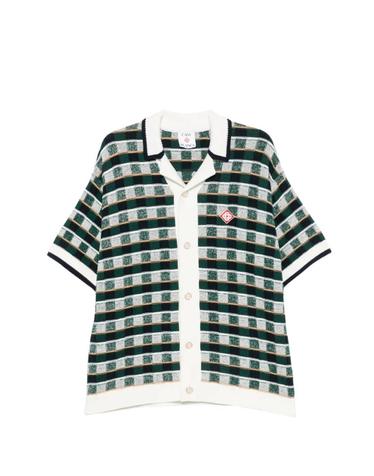 [해외직구] 26 FW 카사블랑카 체크 패턴 반소매 셔츠 MPF26KW142501 TP456015342