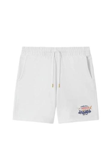 [해외직구] 26 FW 카사블랑카 x Casa Kaspia New York embroidered drawstring shorts MAW26JTR00301 TP459270975