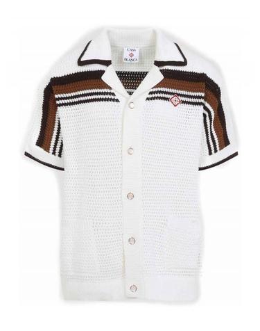 [해외직구] 26FW 카사블랑카 쇼트 슬리브 크로셰 셔츠 MPF26KW93301 TP580037257