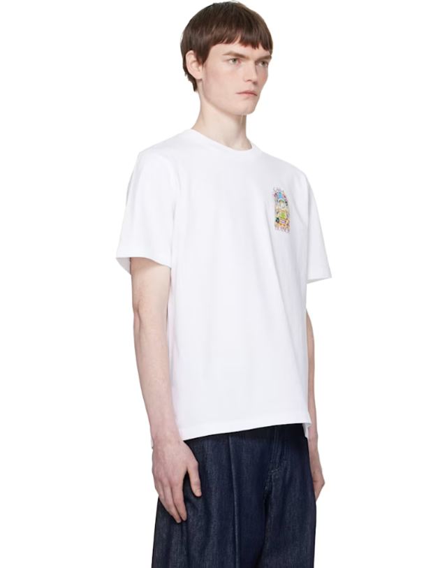 카사블랑카 [해외직구] 카사블랑카 화이트 테니스 랜드스케이프 티셔츠 M SS26 JTS 001 15 TP872141714 착용컷