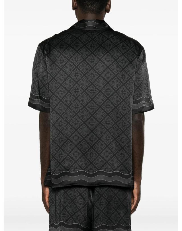 카사블랑카 [해외직구] 카사블랑카 Radiating Monogram silk shirt 12188709683464 TP725338523 착용컷