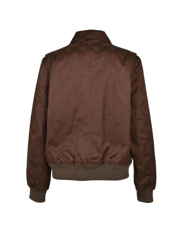 카사블랑카 [해외직구] 26 FW 카사블랑카 다크 브라운 모노그램 코튼 블루종 MPF26OT22501 TP457636951 착용컷